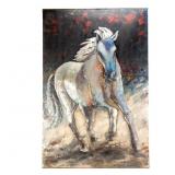 "White Stallion" 3D Metal Wall Art