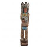 Hand-Carved Frank Gallagher Cigar Indian