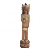 Hand-Carved Frank Gallagher Cigar Indian