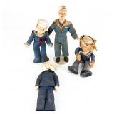 (4) Vintage Navy Sailor Dolls
