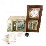 Danbury Lighted Stained Glass Wall Clock