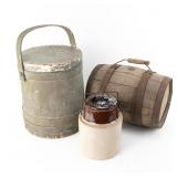 Western Stoneware & Wooden Primitives Lot