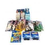 Box Lot Vintage Beanie Babies, Hot Wheels, Trains