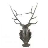 Hand Formed Life Sized  Copper Elk Head