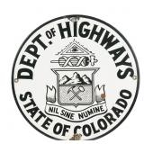 12" Colorado Dept of Highways SSP Advertising Sign