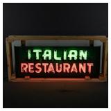Vintage Italian Restaurant Neon Sign
