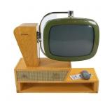 18" Green Telstar Predicta Blonde Chalet MCM TV