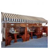 (3) Soda Fountain Saloon Wood Booths w/Tables