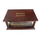 Antique Boston Garter Wood/Glass Counter Display