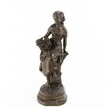 "Les Cerises" French Spelter Sculpture