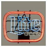 Vintage Miller Lite Beer Neon Sign