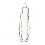 14k Art Nouveau 56" Fancy Link Watch Fob Chain