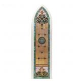 Antique Stained Glass Window "Scales of Justice"