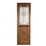 Antique Tiger Oak Cashier Door