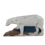 Polar Bear Circus Wagon Carving - Left Face