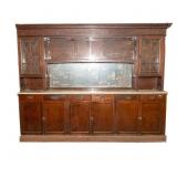 Vintage 122" Marble Top Bar Back