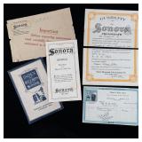 1921 Sonora Phonograph Ephemera Group