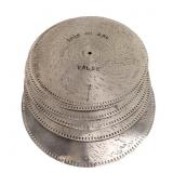 6 Mira/Empress Music Box Discs 18.5" Diameter
