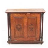 Victorian Carved Disc Record Cabinet