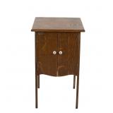 Oak Disc Record Base Cabinet