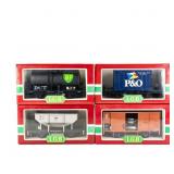 (4) L.G.B. Freight Railway Car Assortment in Box