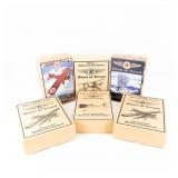 (6)Wings of Texaco Die Cast Replica Airplane Banks