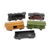 Lionel 384-E Steam Engine & Standard Guage RR Cars