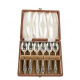 1910 Cooper Bros Sterling 6 Spoon Demitasse Set