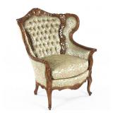 Victorian Wing Back Parlor Chair
