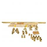 Polished Brass Bar Rail & Hardware (Lion&Gargoyle)