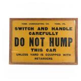 Vintage Industrial Railroad Safety Placard