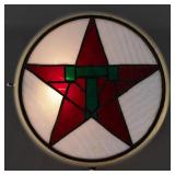 Vintage Texaco Stained Glass Light Box Sign