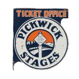 Pickwick Ticket Office DSP Flange Advertising Sign