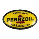 Pennzoil Embossed Plastic Advertising Sign