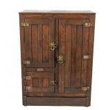 Vintage Indiana Brand Oak Ice Box
