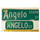 2-Angelo Street Signs Metal