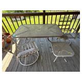 Patio Table 60'X38', 2-Chairs & small table