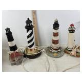 4 Illuminated Light Houses