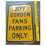 Jeff Gordon Parking Metal Sign