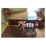 Maple Kitchen Table 60'X40'X30' & 3-Captain Chairs