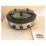 Farberware 3-Crock Round Slow Cooker