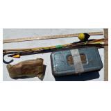 2 Easton Arrows Fishing Pole. Tackle Box & Pocket