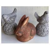 10ï¿½ yard art rabbit and 2 birds