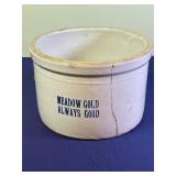 Meadow Gold 2 Gallon Crock - Has Large Crack