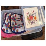 tote of Placemats, Needlepoint, Crafting and More