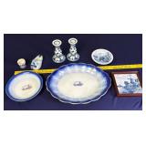 Delph Items and Blue Dishes
