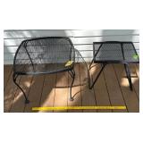 2 Matal Patio End Tables - 16'X14'X17' and 22'X22'