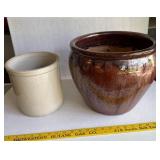 1gal crock plus 12+10 flower pot