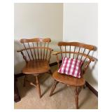 2 Maple Swivel Chairs