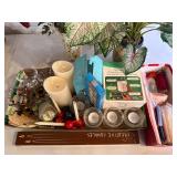 Candles and 2 Floral Items